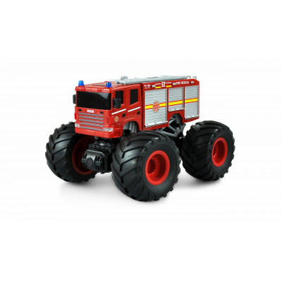 HASIČI MonsterTruck 2WD 1:18, LED, zvukový modul, offroad pneu, až 15 km/h, RTR