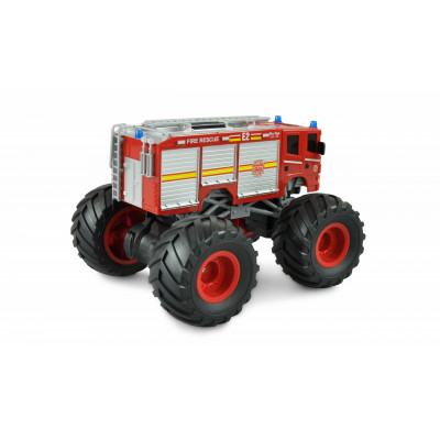 HASIČI MonsterTruck 2WD 1:18, LED, zvukový modul, offroad pneu, až 15 km/h, RTR