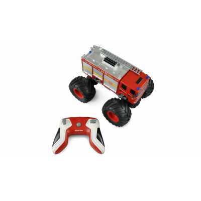 HASIČI MonsterTruck 2WD 1:18, LED, zvukový modul, offroad pneu, až 15 km/h, RTR