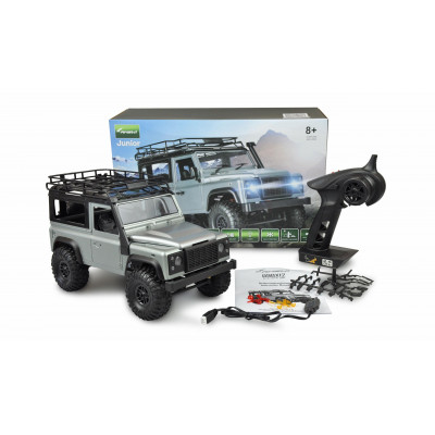 D90 Rock Crawler Defender 1:12, 4WD, 2,4 GHz, LED, plně proporcionální, RTR, stříbrná