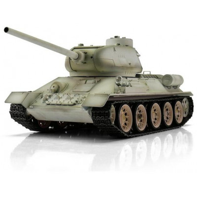Tank T-34/85 WINTER BB 1:16, proporcionální, kouř a zvuk, kovové pásy a spodek trupu, RTR