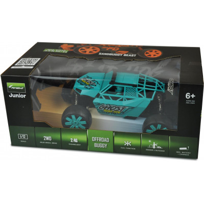 GHOST PÍSEČNÁ BUGGY 1:12, RTR, 2,4GHz, PROPORCIONÁLNÍ JÍZDA, TYRKYSOVÁ