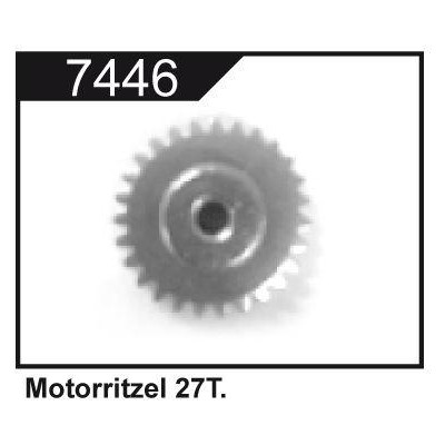 Pastorek motoru 27T (27 zubů) pro Z06 Evolution, 3120 DF Models / 144001 WL Toys