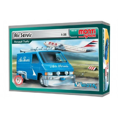 Stavebnica Monti 05 Air Servis-Renault Trafic 1:35 v krabici