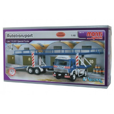 Stavebnica Monti 19 Autotransport Liaz 1:48 v krabici 31,5x16,5x7,5cm