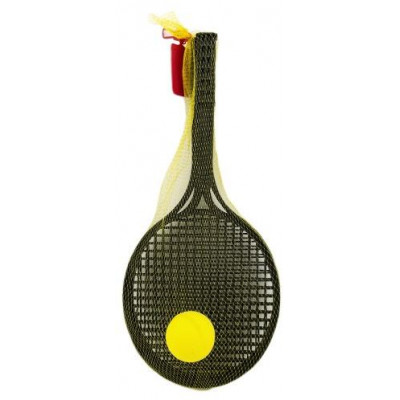 Soft tenis plast čierny + lopta 53cm v sieťke