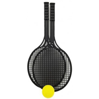 Soft tenis plast čierny + lopta 53cm v sieťke