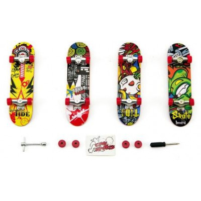 Skateboard prstový plast 10cm s doplnkami asst na karte