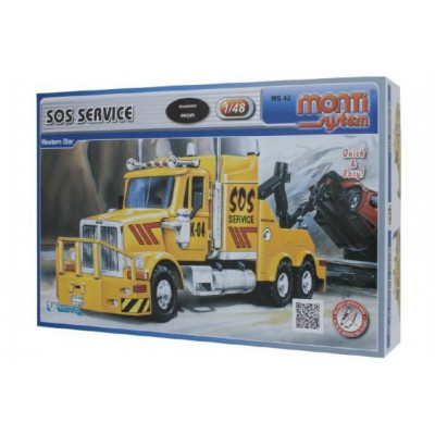 Stavebnica Monti 42 SOS Service Western star 1:48 v krabici 22x15x6cm