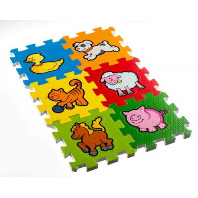 Pěnové puzzle Moje první zvířátka 15x15x1,2cm 6ks MPZ