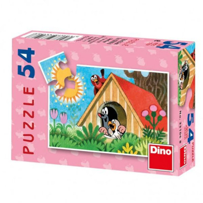 Minipuzzle Krtko 19,8x13,2cm 8 druhov 54 dielikov v krabičke 9x7x3cm 40ks v boxe