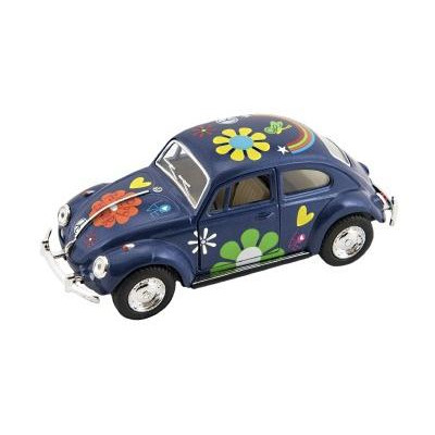 Auto Kinsmart VW Classical Beetle kov 13cm na spätné natiahnutie asst 4 farby 12ks v boxe