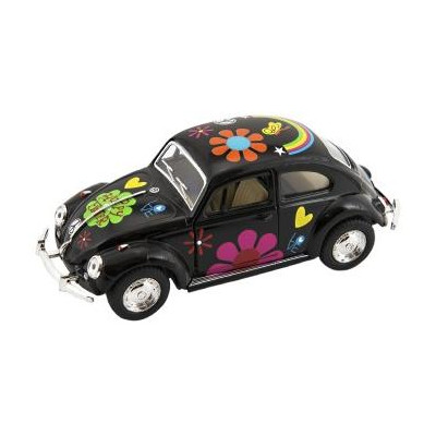 Auto Kinsmart VW Classical Beetle kov 13cm na spätné natiahnutie asst 4 farby 12ks v boxe