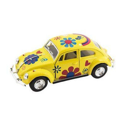 Auto Kinsmart VW Classical Beetle kov 13cm na spätné natiahnutie asst 4 farby 12ks v boxe