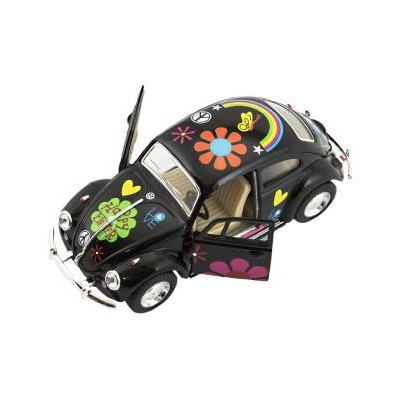 Auto Kinsmart VW Classical Beetle kov 13cm na spätné natiahnutie asst 4 farby 12ks v boxe