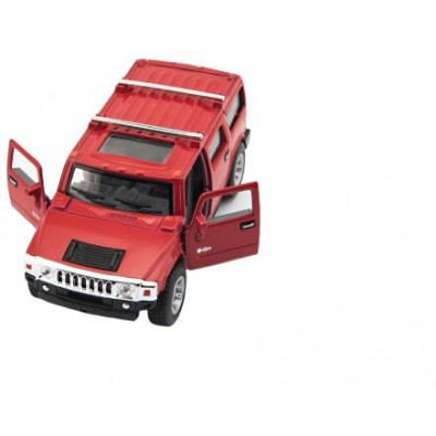 Auto Kinsmart Hummer H2 SUV kov 12cm na spätné natiahnutie asst 4 farby 12ks v boxe