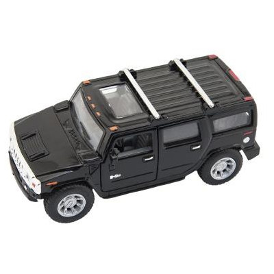 Auto Kinsmart Hummer H2 SUV kov 12cm na spätné natiahnutie asst 4 farby 12ks v boxe