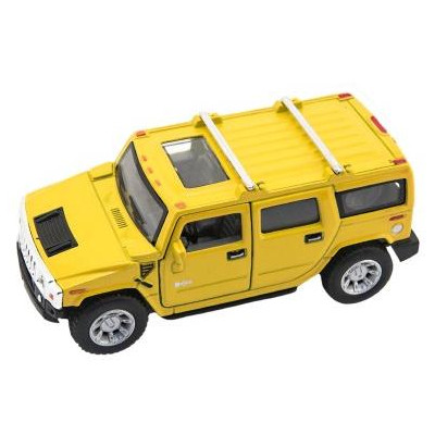 Auto Kinsmart Hummer H2 SUV kov 12cm na spätné natiahnutie asst 4 farby 12ks v boxe