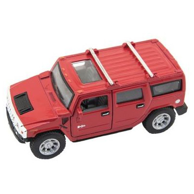 Auto Kinsmart Hummer H2 SUV kov 12cm na spätné natiahnutie asst 4 farby 12ks v boxe