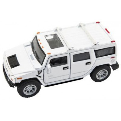 Auto Kinsmart Hummer H2 SUV kov 12cm na spätné natiahnutie asst 4 farby 12ks v boxe