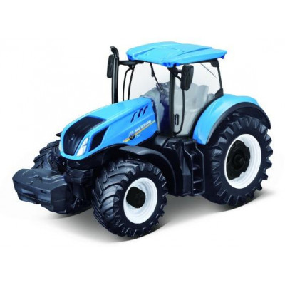 Traktor Bburago Fendt 1050 Vario / New Holland kov / plast 13cm 2 druhy v krabičke 15x11x8cm