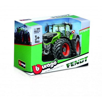 Traktor Bburago Fendt 1050 Vario / New Holland kov / plast 13cm 2 druhy v krabičke 15x11x8cm