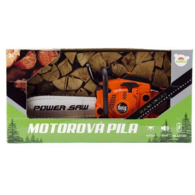 Motorová píla plast 40cm na batérie so zvukom v krabici 42x21,5x11cm