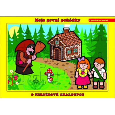 Puzzle doskové O Perníkovej chalúpke 26x17cm 24 dielikov Moje prvé rozprávky