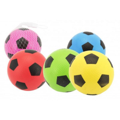 Loptička futbal guma 12cm 6 farieb v sieťke