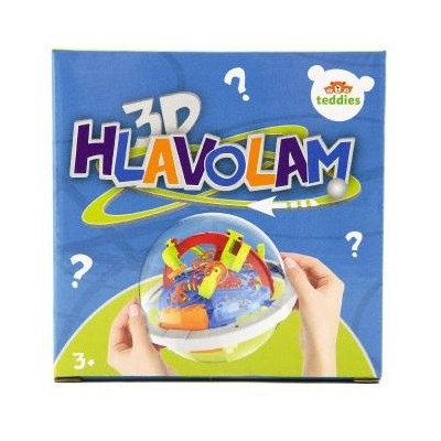 Hlavolam edukačné guľa 100 krokov plast 12cm v krabičke 12x12x12cm CZ dizajn