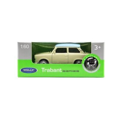 Auto Welly Trabant 1:60 kov 7cm asst mix farieb voľný chod v krabičke 36ks v boxe