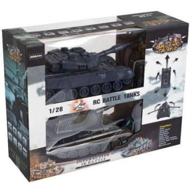 Tank RC 2ks 36cm + dobíjacia pack tanková bitka so zvukom so svetlom v krabici