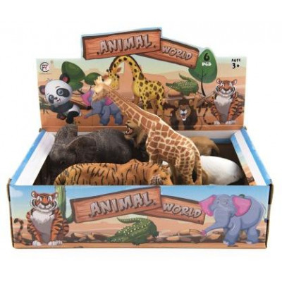 Zvieratko safari ZOO plast 11-17cm 6ks v boxe