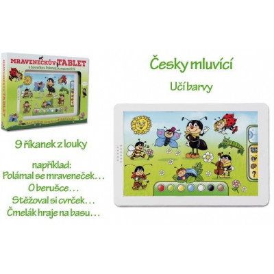 Mravenečkův tabliet plast 30x20x2cm na batérie so zvukom v krabici 38x28x4,5cm