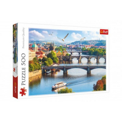 Puzzle Praha Česká Republika 500 dielikov 48x34cm v krabici 40x27x4,5cm