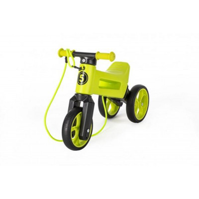 Odrážadlo FUNNY WHEELS Rider SuperSport zelené 2v1+popruh,vyššie. sedla 28/30cm nos. 25kg 18m+ v sáč