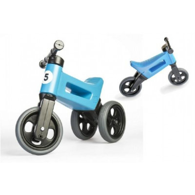 Odrážadlo FUNNY WHEELS Rider Šport modrej 2v1, výška sedla 28 / 30cm nosnosť 25kg 18m + v sáčku