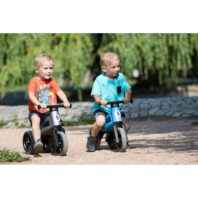 Odrážadlo FUNNY WHEELS Rider Šport modrej 2v1, výška sedla 28 / 30cm nosnosť 25kg 18m + v sáčku