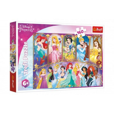 Puzzle Portréty princezien Disney 41x27,5cm 160 dielikov v krabici 29x19x4cm