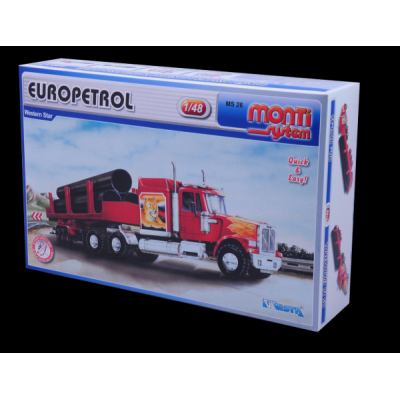 Stavebnica Monti 26 Europetrol Western star 1:48 v krabici 32x20,5x7,5cm