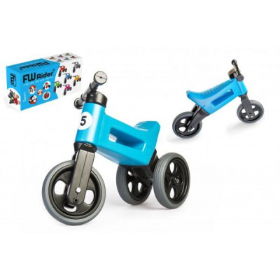 Odrážadlo FUNNY WHEELS Rider Šport modrej 2v1, výška sedla 28 / 30cm nosnosť 25kg 18m + v krabici