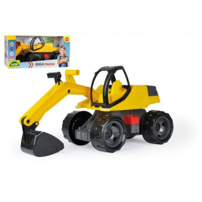 Bager žltočierny Giga Trucks plast 63cm v krabici 70x35x29cm