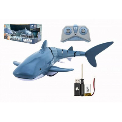 Žralok RC plast 35cm na diaľkové ovládanie na batérie v krabici 38x17x20cm