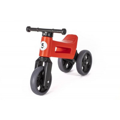 Odrážadlo FUNNY WHEELS Rider Šport červené 2v1, výška sedla 28 / 30cm nosnosť 25kg 18m + v krabici