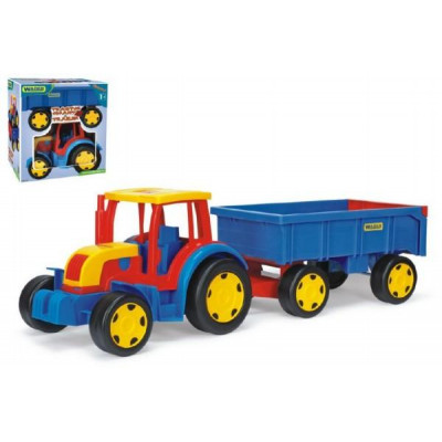 Traktor Gigant s vlekom plast 102cm v krabici Wader