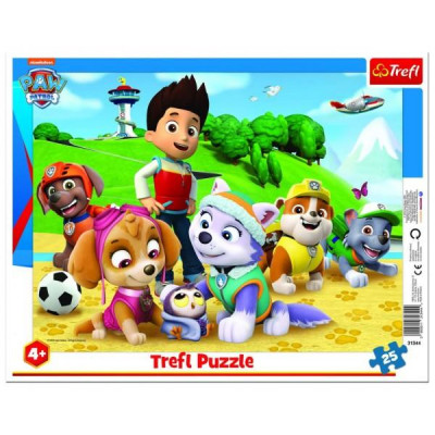 Puzzle doskové Paw Patrol / Tlapková patrola na stope 37x29cm 25 dielikov vo fólii 16ks v boxe