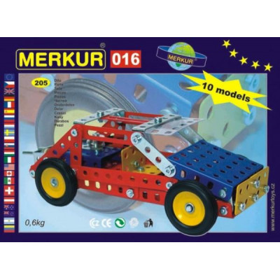 Stavebnica MERKUR 016 Buggy 10 modelov 205ks v krabici 26x18x5cm