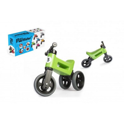 Odrážadlo FUNNY WHEELS Rider Šport zelené 2v1, výška sedla 28 / 30cm nosnosť 25kg 18m + v krabici