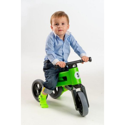 Odrážadlo FUNNY WHEELS Rider Šport zelené 2v1, výška sedla 28 / 30cm nosnosť 25kg 18m + v krabici