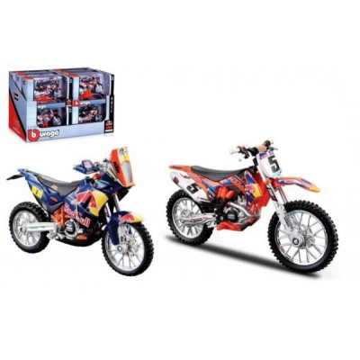 Motorka Bburago 1:18 Red Bull Race 11cm kov / plast 2 druhy v krabičke 17x11x7cm 12ks v boxe